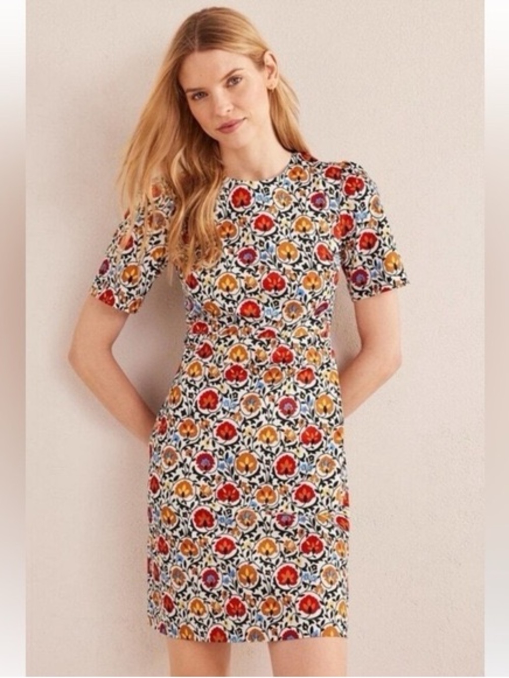 Boden Enchanted Bloom Floral Mini Shift Dress Boho Petite